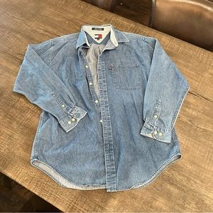 Tommy Hilfiger Jean denim vintage button down shirt